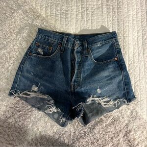 Levi’s dark wash denim shorts
